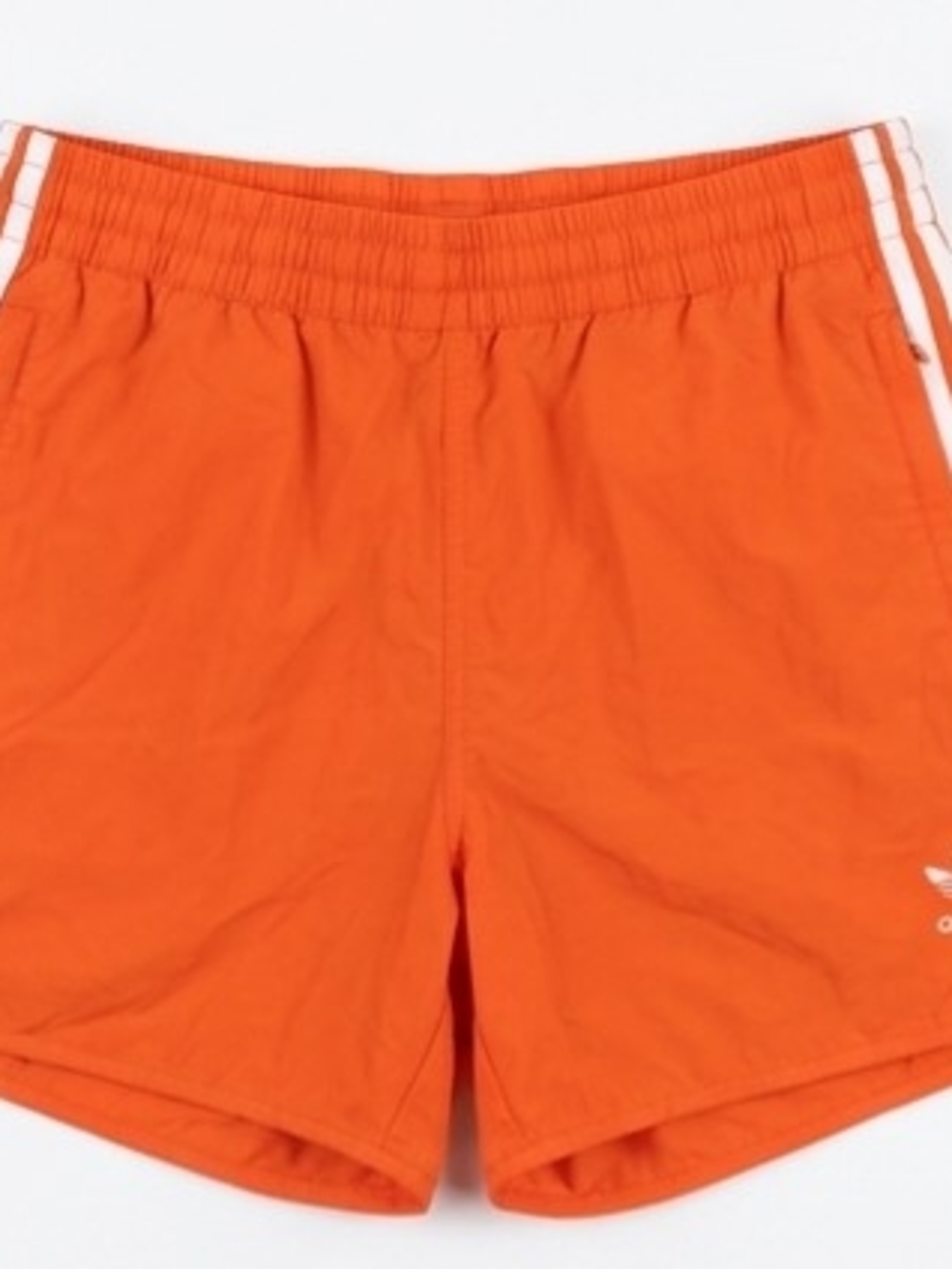 adidas Orange Athletic Shorts with White Trim